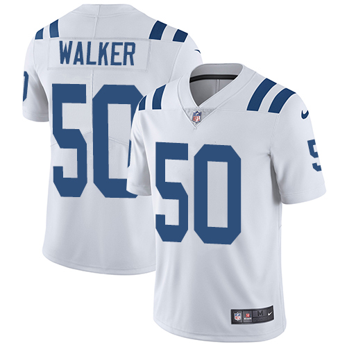 Indianapolis Colts #50 Limited Anthony Walker White Nike NFL Road Men Vapor Untouchable jerseys->youth nfl jersey->Youth Jersey